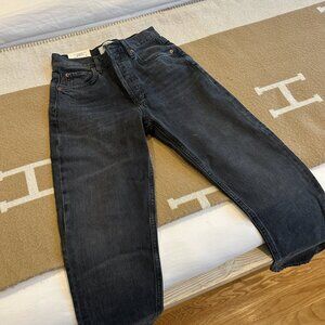 AGOLDE RILEY CROP HIGH RISE STRAIGHT JEAN